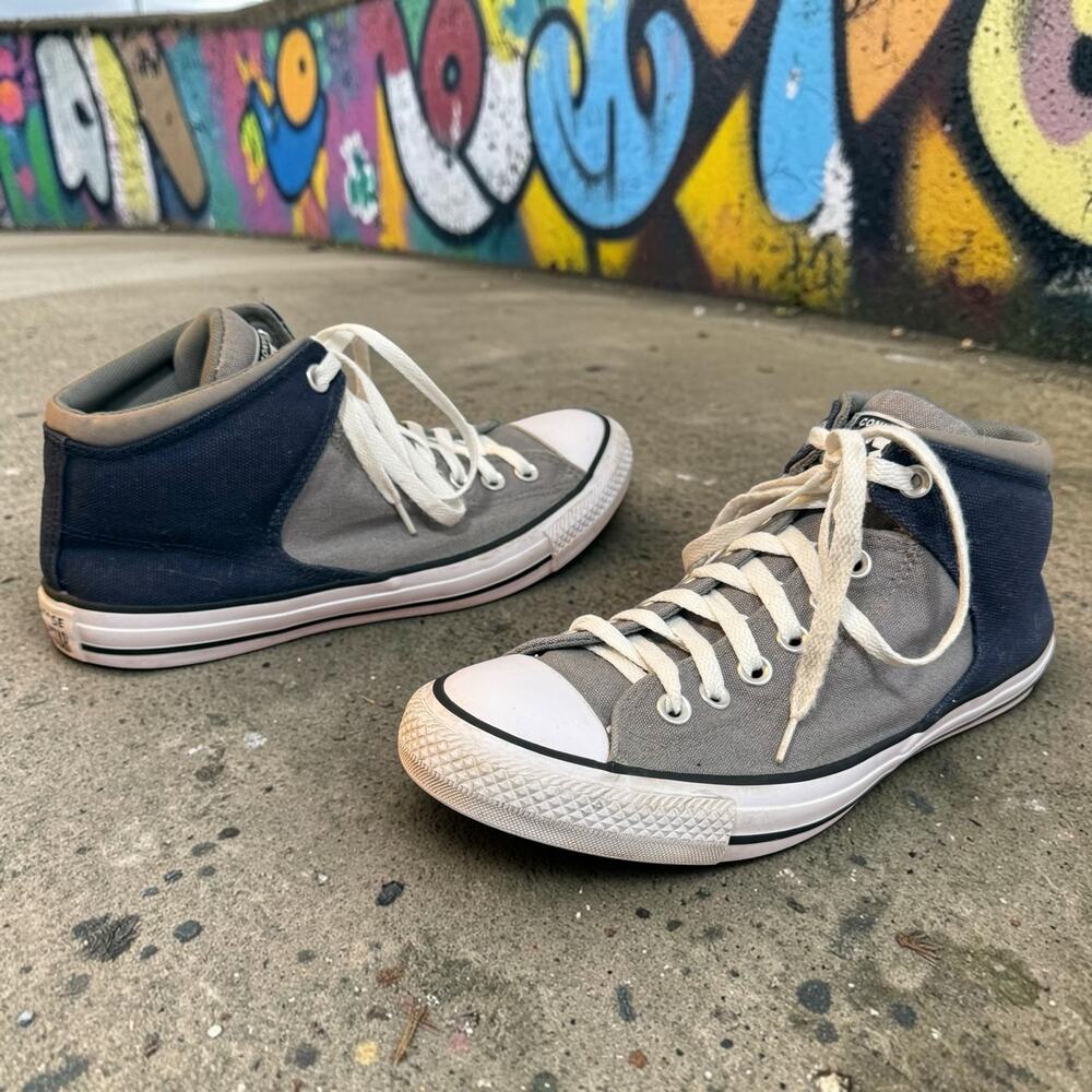 Converse CT All Star WO 10 Men's 8 Blue & Gray High Street Mid Top Sneakers